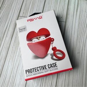 Primo Red Heart AirPods  Series 1/2 Case